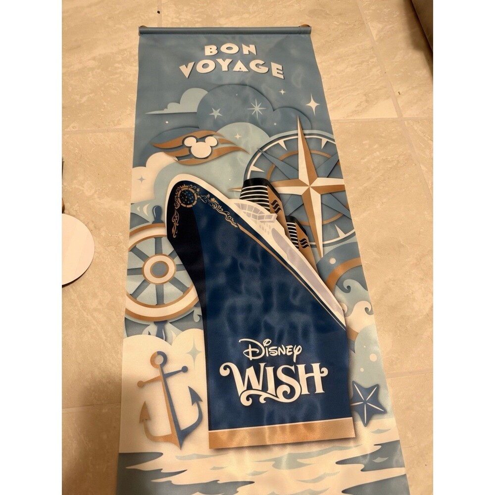 Disney Cruise Line Wish Hanging Banner Bon voyage Decor DCL